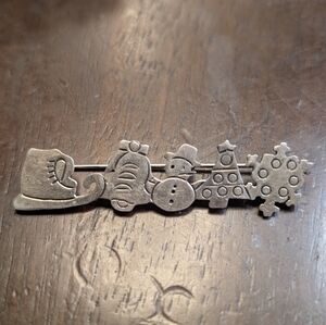 Taxco Sterling Silver Christmas Brooch